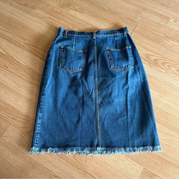 Vintage Bill Blass Denim Midi Skirt Size 6 - Picture 7 of 7